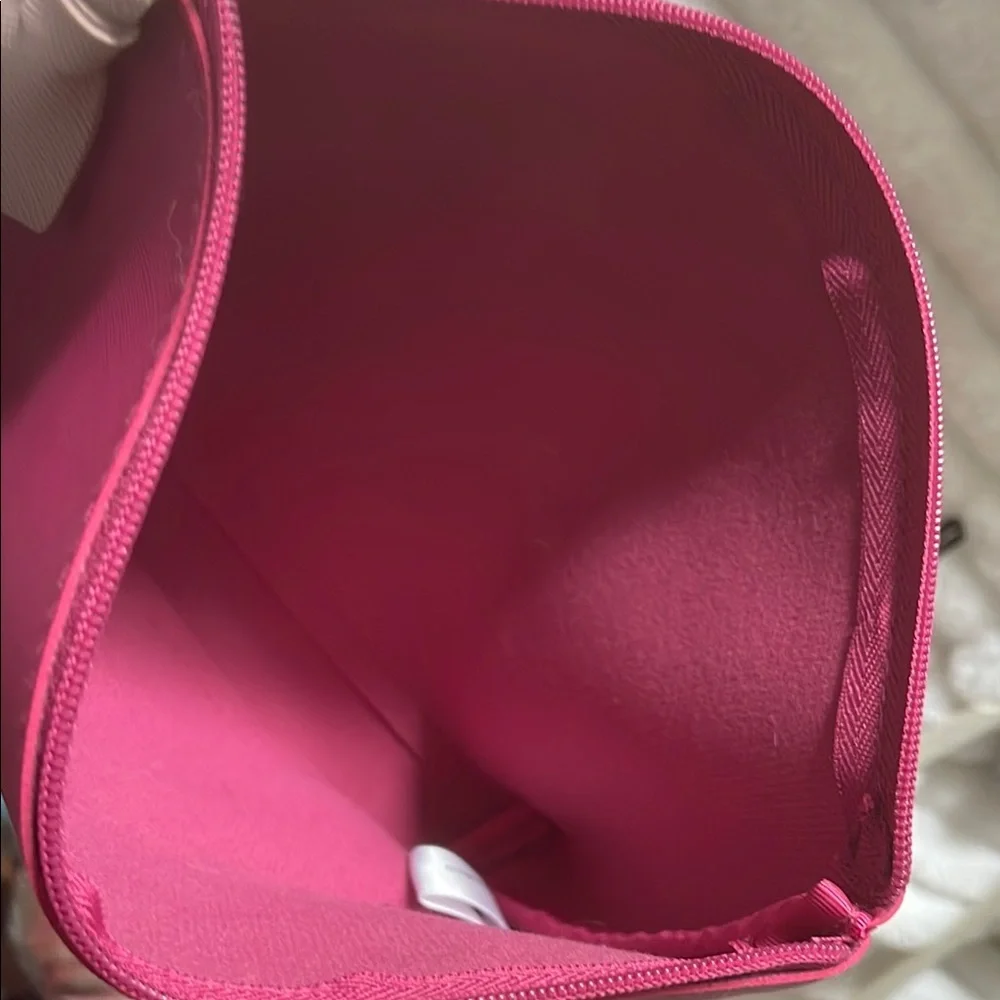 Elizabeth Arden Pink and Cream Bow Cosmetic Bag NWOT
